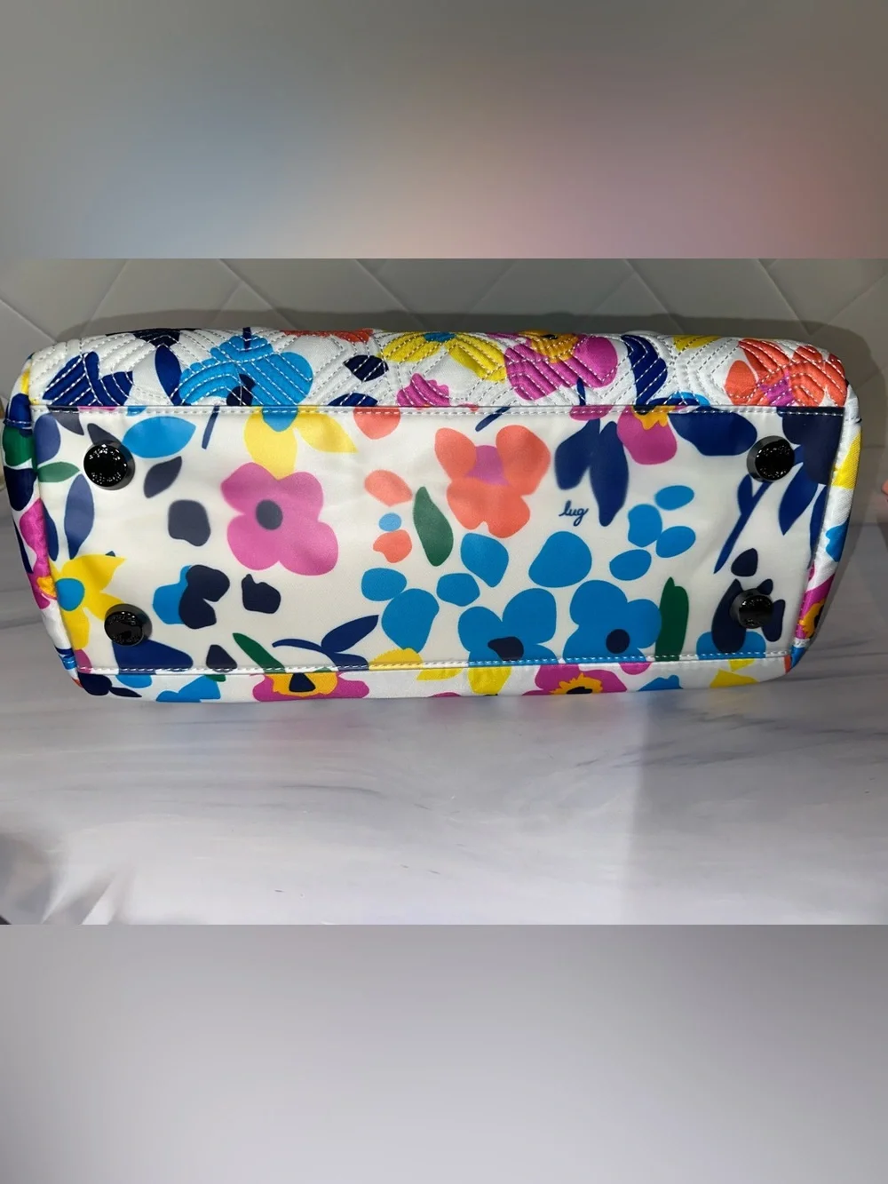 Lug Dilly Dally Convertible Tote Bag Wildflower Brights NEW